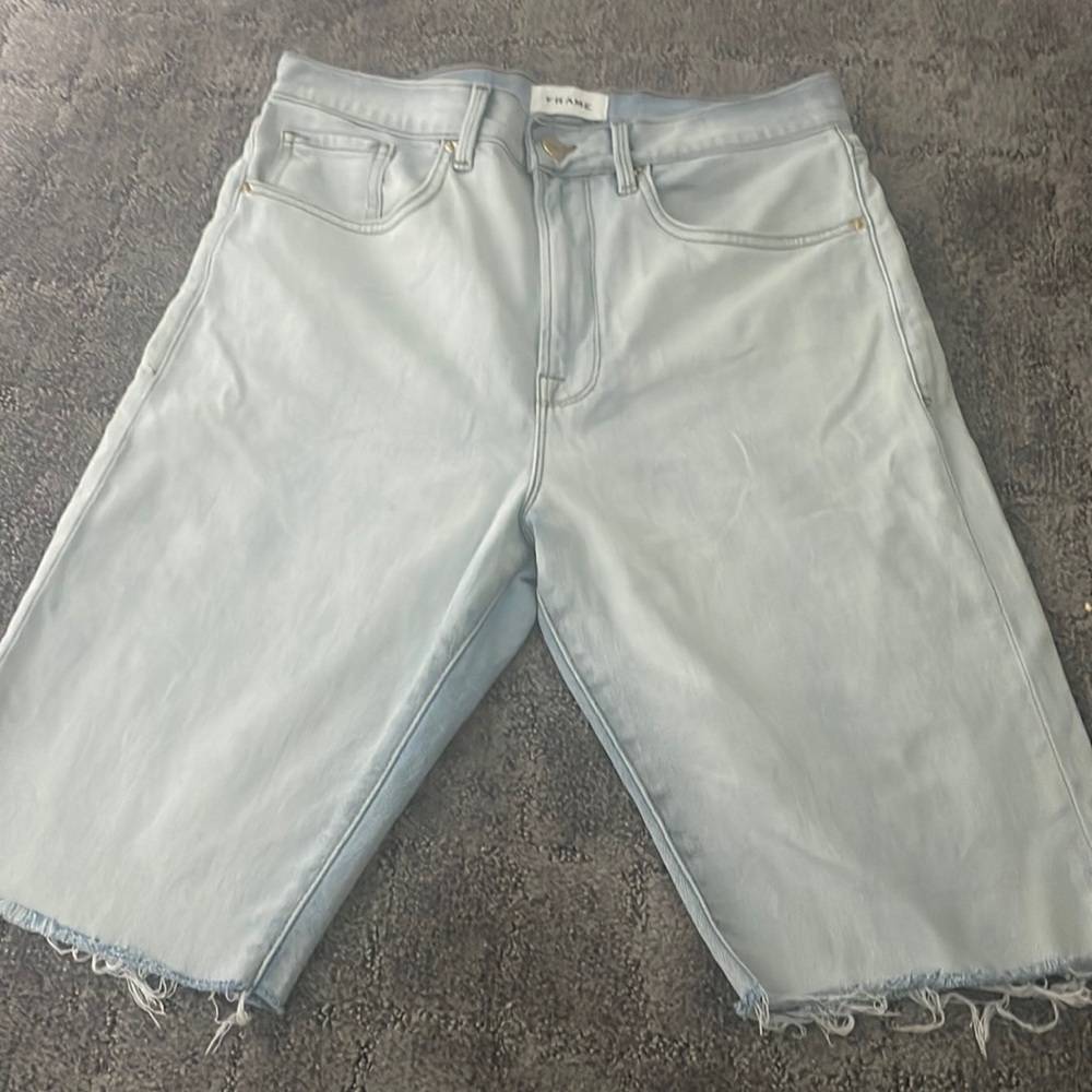Frame Denim Light Blue Jean Shorts